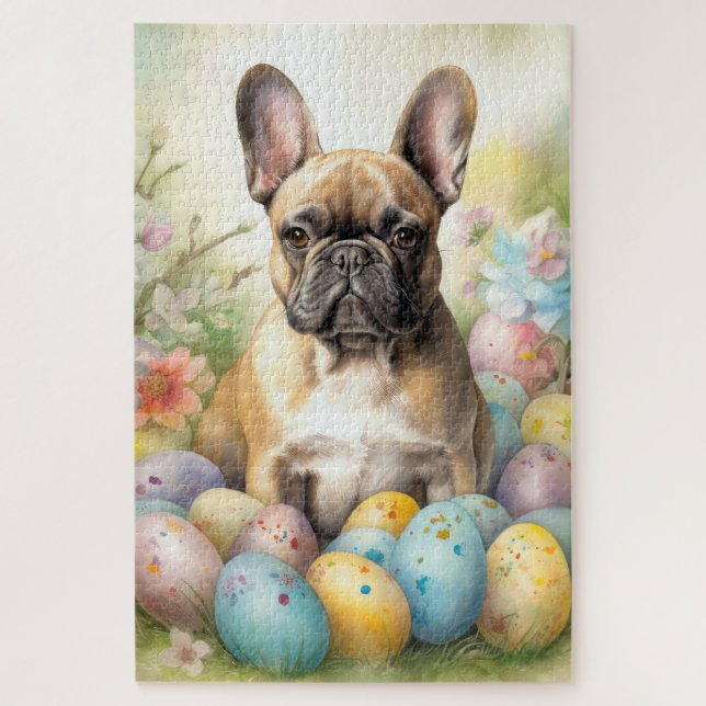 French Bulldog with Easter Eggs Jigsaw Puzzle (Vertical)