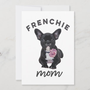 French Bulldog With Flower Gift For Dog Lover Announcement