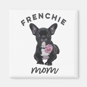French Bulldog With Flower Gift For Dog Lover Magnet