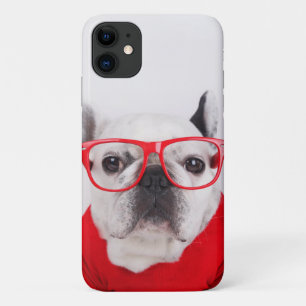 French Bulldog with Glasses and Shirt iPhone 11 Case