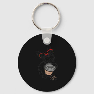 French Bulldog With Gles Coffee Gift Key Ring