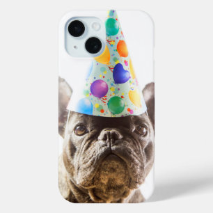 French Bulldog with Party Hat iPhone 15 Case