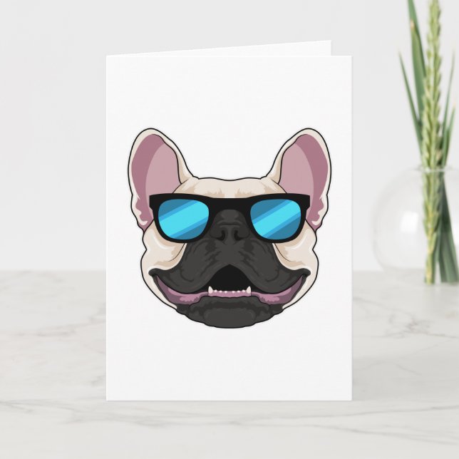 French Bulldog with Sunglasses Card (Front)
