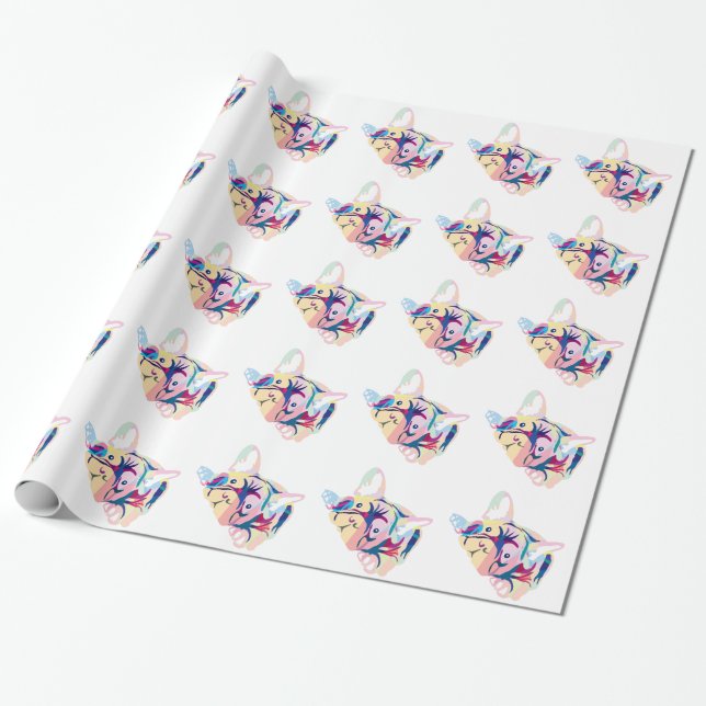 French Bulldog wrapping paper (Unrolled)