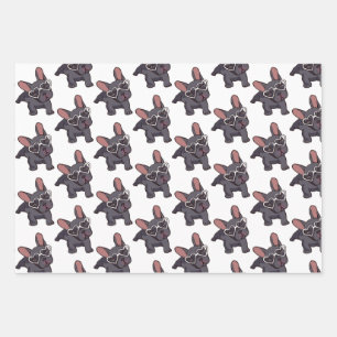 french bulldog wrapping papers. paper sheet