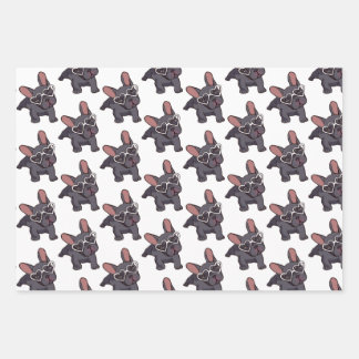 french bulldog wrapping papers. paper sheet