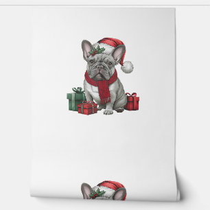 French Bulldog Xmas Lighting Santa French Bulldog  Wallpaper