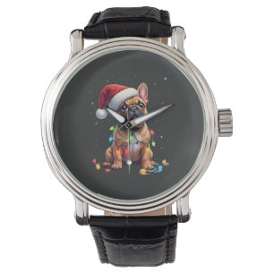 French Bulldog Xmas Lighting Santa French Bulldog  Watch