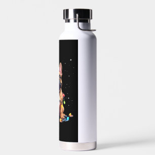 French Bulldog Xmas Lighting Santa French Bulldog Water Bottle