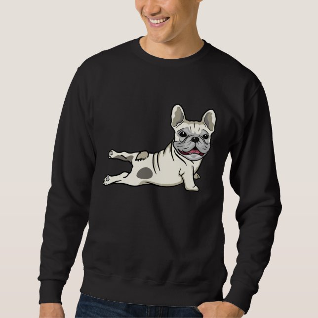French Bulldog Yoga Frenchie Namaste Men Sweatshirt (Front)