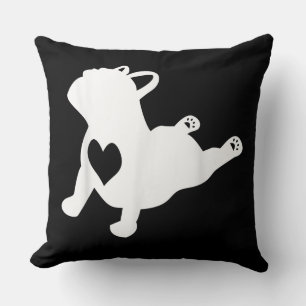 French Bulldog Yoga Love Heart Frenchie Workout Cushion