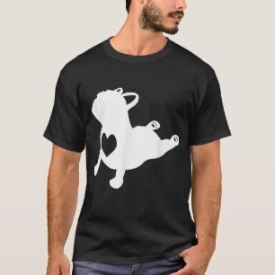 French Bulldog Yoga Love Heart Frenchie Workout T-Shirt