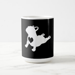 French Bulldog Yoga Pose Love Heart Gift Coffee Mug