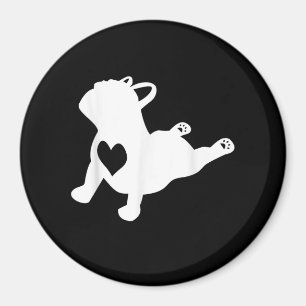 French Bulldog Yoga Pose Love Heart Gift Magnet