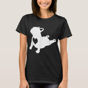 French Bulldog Yoga Pose Love Heart Gift T-Shirt