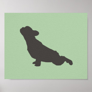 French Bulldog Yoga Pose Poster