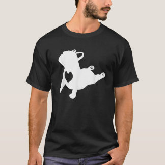 French Bulldog Yoga Pose with Heart of Love French T-Shirt