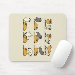 French Bulldog Yoga Poses   Dog Yoga Lovers Mouse Pad