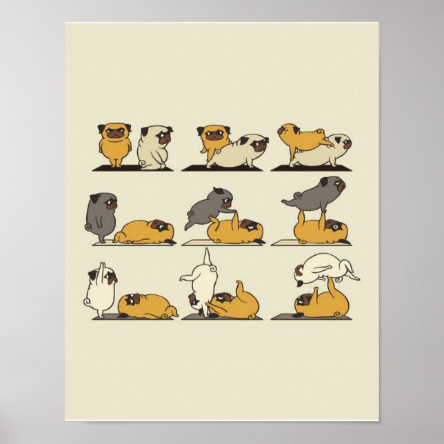 French Bulldog Yoga Poses | Dog Yoga Lovers Poster (Front)