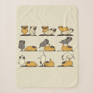 French Bulldog Yoga Poses   Dog Yoga Lovers Sherpa Blanket
