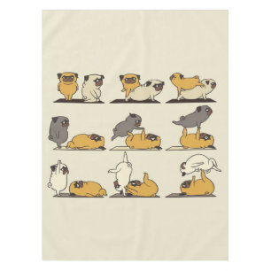 French Bulldog Yoga Poses Dog Yoga Lovers Tablecloth