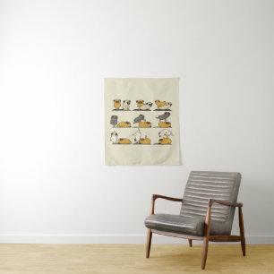 French Bulldog Yoga Poses Dog Yoga Lovers Tapestry