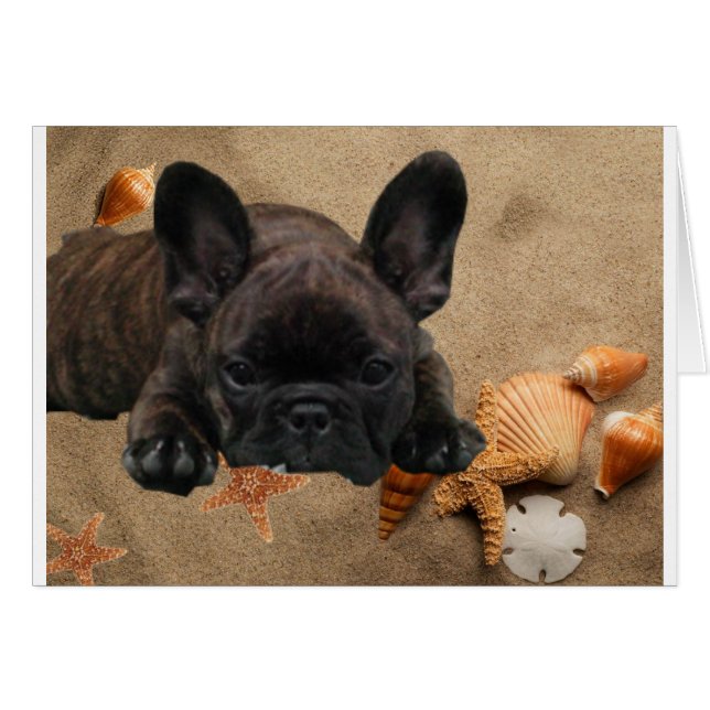 French. Bulldogge Card (Front Horizontal)