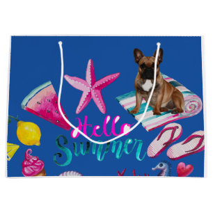 French Bulldogge gift bag hello summer