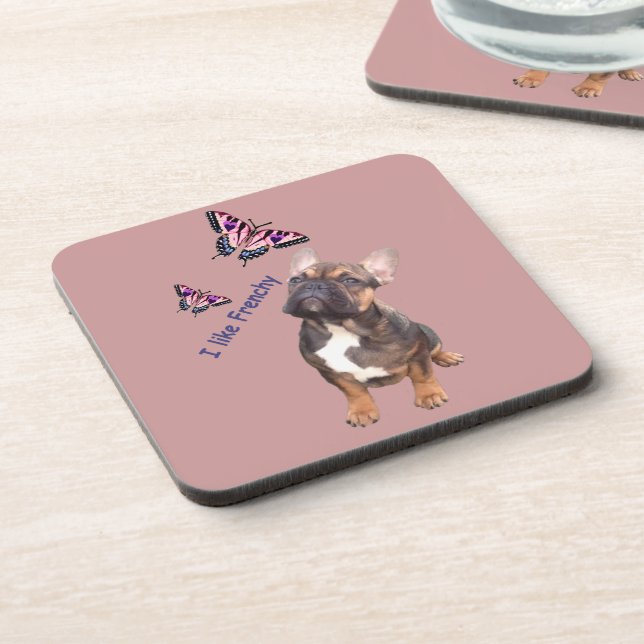 French Bulldogge Kork Coaster (Left Side)