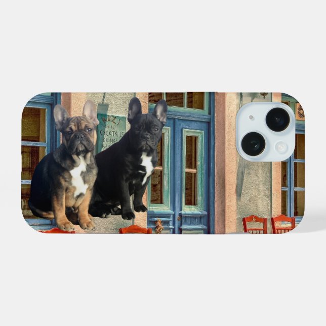 French bulldoggen iPhone 15 case (Back Horizontal)