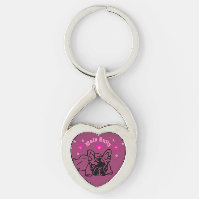French Bulldoggen Key Ring (Front)