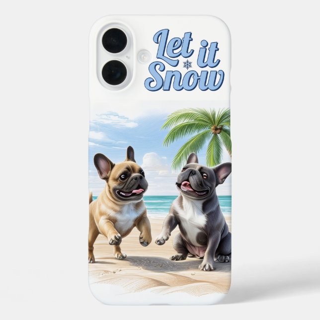 French Bulldogs Beach French Bulldog Case-Mate iPhone Case (Back)