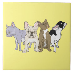 French Bulldogs Ceramic Tile