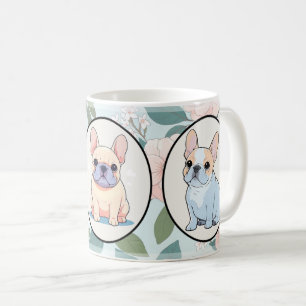French Bulldogs classic flowers background Coffee Mug