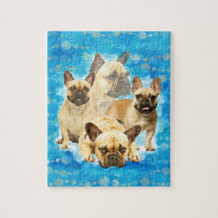 French Bulldogs - Frenchie collage Jigsaw Puzzle