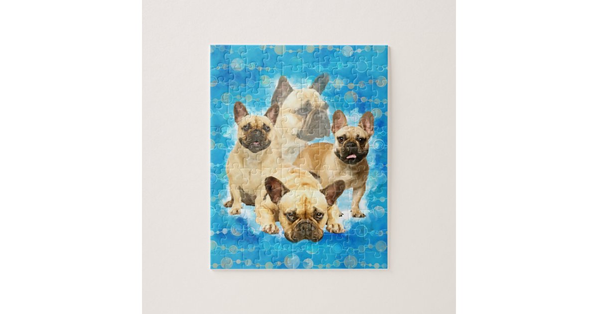French Bulldogs Frenchie collage Jigsaw Puzzle Zazzle