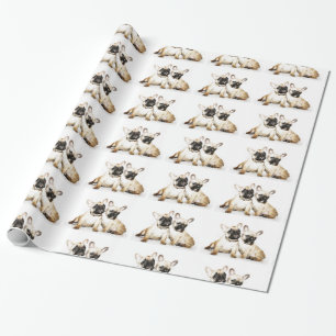 French Bulldogs gift wrapping paper