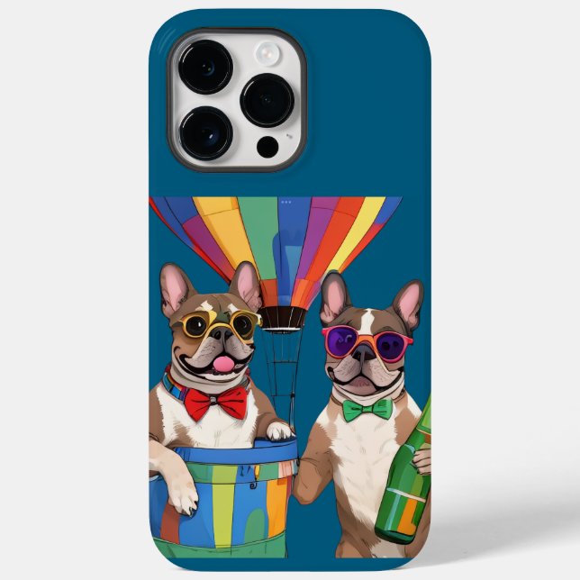 French Bulldogs Happy New Year Case-Mate iPhone Case (Back)