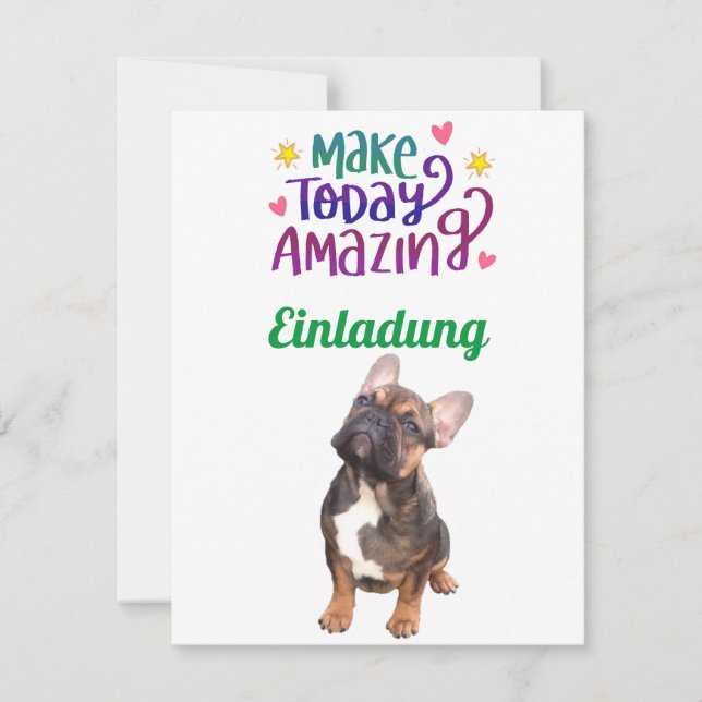 French Bulldogs Invitation French Bulldog (Front)