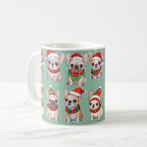 French Bulldogs Pastel Christmas Pattern