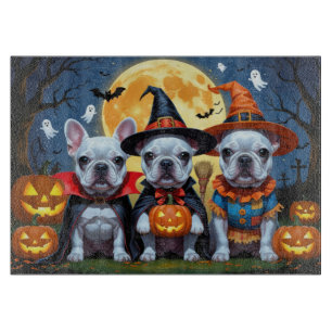 French Bulldogs Pumpkin Halloween Funny  Cutting Board