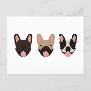 French Bulldogs Smiling Postcard