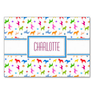 French Bulldogs Tablecards Table Number