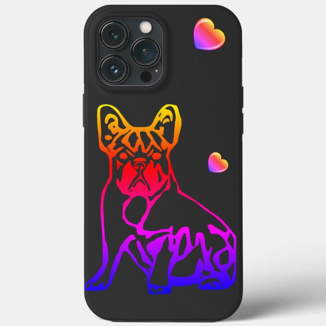 French Bulldogs with Heart French Bulldog Case-Mate iPhone Case (Back)