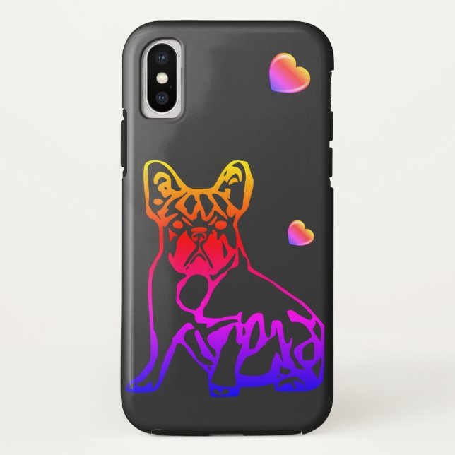 French Bulldogs with Heart French Bulldog Case-Mate iPhone Case (Back)