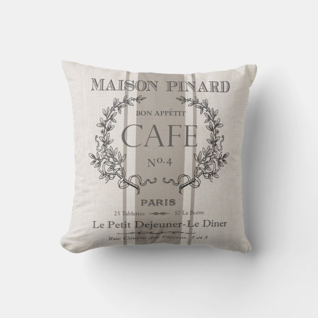 french cafe pillow (Front)