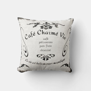 French Cafe Sign - Pillow