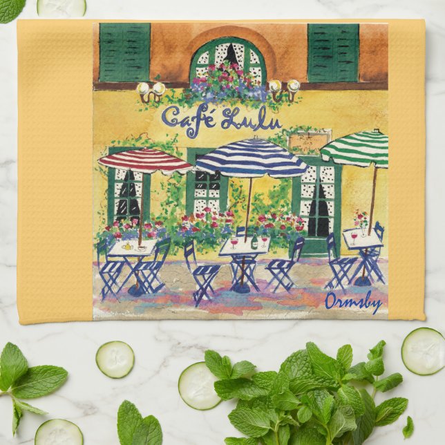 French Cafe-towel Tea Towel (Folded)
