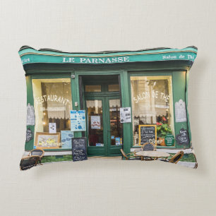 French cafes: Versailles cosy scene. Decorative Cushion