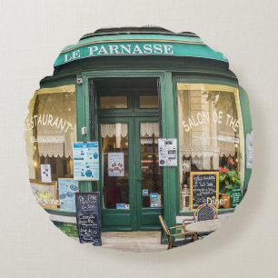 French cafes: Versailles cosy scene. Round Cushion
